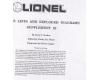 Lionel Parts Lists And Exploded Diagrams Supplement 25