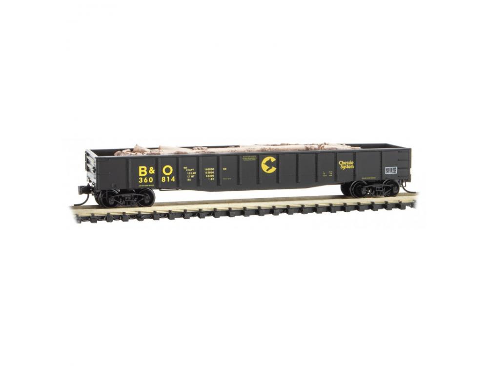 Micro Trains 10500320 CHESSIE B&O 50' Steel Gondola #360814 N Scale 